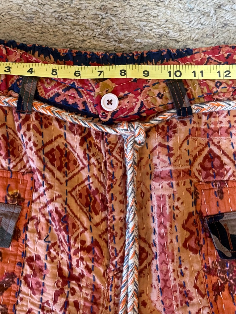 Free People Orange Patterned Women Shorts - Picture 11 of 11